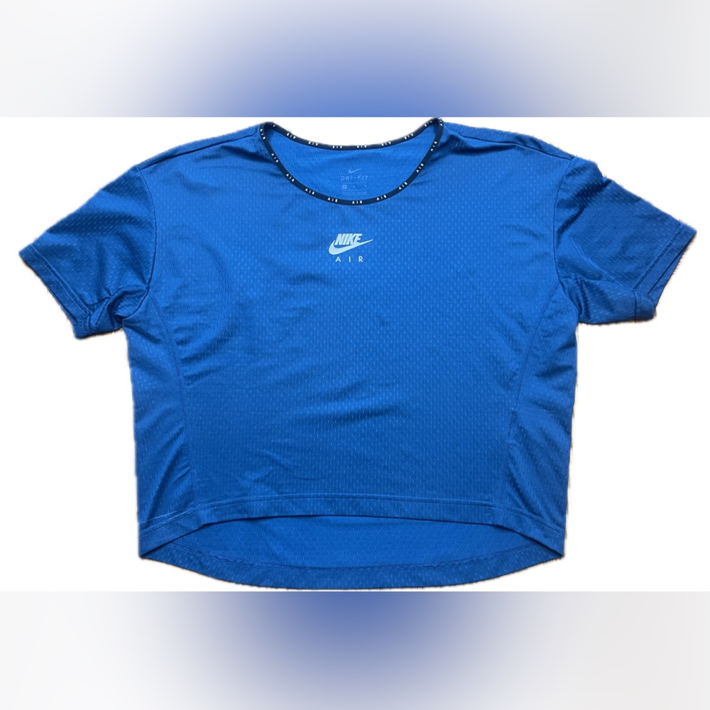 Nike Air - Women’s Dri Fit Cropped Shirt - Blue Mesh - Size M - NWOT